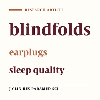 The effect of blindfolds and earplugs on sleep quality of patients admitted to the cardiac intensive care unit