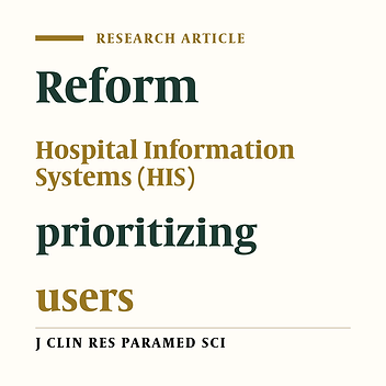 Identifying and prioritizing the needed reforms at the hospital information system from the users’ perspective: A Case Study in Imam Reza Hospital in Mashhad in 2015
