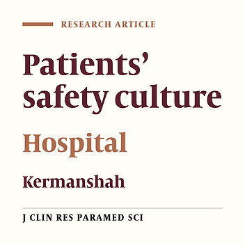 Evaluation of patient safety culture in personnel of hospitals in Kermanshah, 2013
