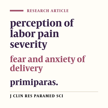 Comparison of primipara’s women perception of pain, fear and  anxiety of vaginal delivery among Persian, Kurdish and Turkish  women