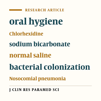 Comparison the effect of mouth washing with chlorhexidine,  sodium bicarbonate and saline on the rate of bacterial  colonization of endotracheal tubes and incidence of pneumonia  in patients undergoing open heart surgery in Imam Ali Hospital,  Kermanshah