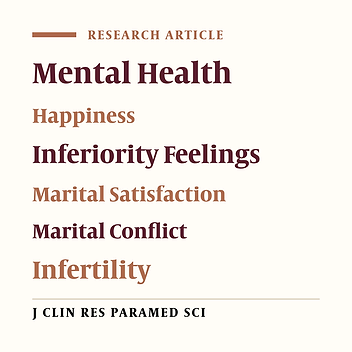 A comparative study of the level of mental health, happiness,  inferiority feelings, marital satisfaction and marital conflict in  fertile and infertile women in Kermanshah