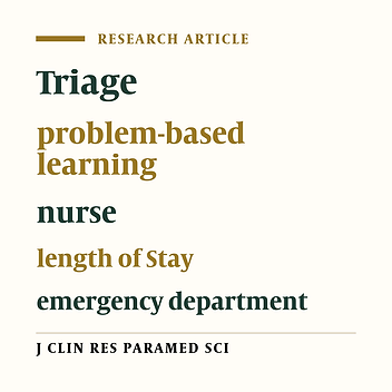 The effects of the Emergency Severity Index triage education via  problem-based learning on the triage nurses' performance and  the patients’ length of stay in the Emergency Department
