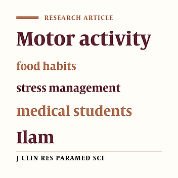 The relationships between motor activity and food habits with  stress management in Medical students