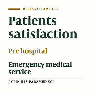 Satisfaction from pre-hospital emergency medical services: a  cross sectional study in Shahrekord