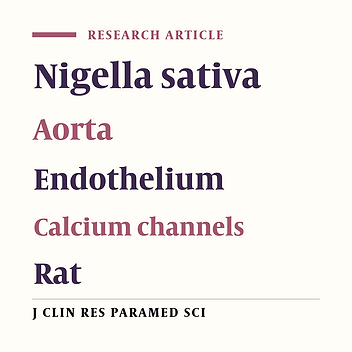 The effect of calcium blocker activity on vasorelaxant of Nigella  sativa extract on rat isolated aorta
