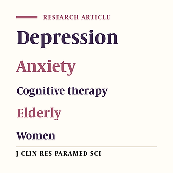 The effectiveness of cognitive group therapy on reducing  depression and anxiety in the Kermanshah older women