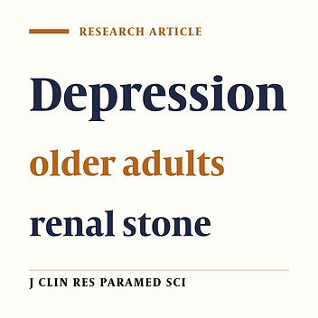 Prevalence of depression among older adults with renal stone in  who admitted to Kashani hospital in Shahrekord, 2013‎