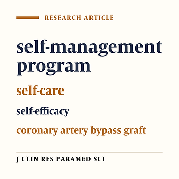 The effectiveness of chronic disease self-management program  on self-efficacy in patients undergoing CABG surgery.‎