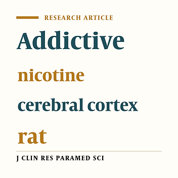 Addictive effects of nicotine on rat cerebral cortex
