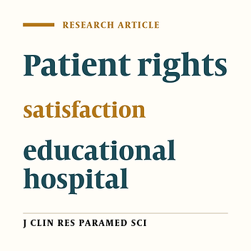 The satisfaction status of hospitalized patients and their  families according to observing of patients' rights in  educational hospitals of Kermanshah, 2012‎