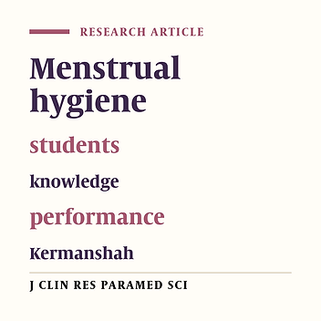 Menstrual Health of high school students of Kermanshah, 2010‎