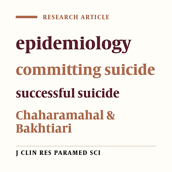 Epidemiologic study of suicide attempt cases in Chaharamahal and Bakhtiari province in 2003-2012
