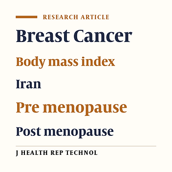 Overweight and Obesity in Pre- and Postmenopausal Women of Northeastern Iran: Protecting Against or Risk Factors for Breast Cancer?