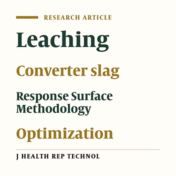 Leaching optimization of copper from converter slag ash