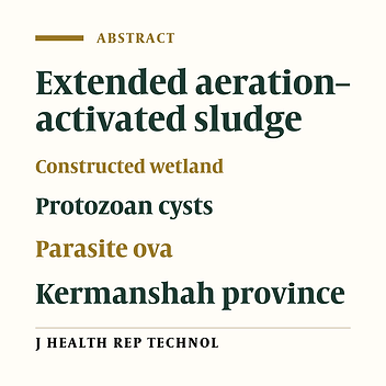 Comparative evaluation of parasitic removal in municipal wastewater using constructed wetland and extended aeration–activated sludge system in full scale: Kermanshah province, Iran