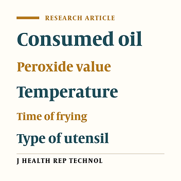 Evaluating the effective factors for producing peroxide in the oil consumed in Iran
