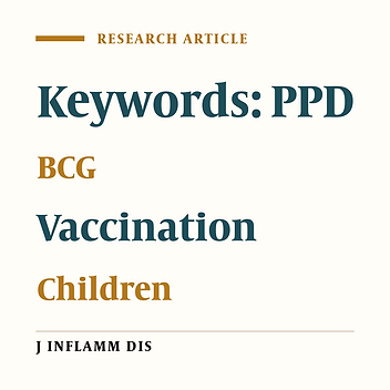 Evaluation of BCG and PPD in immunization of 3 years old children