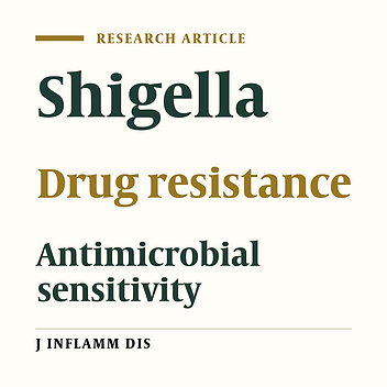 Prevalence of clinical symptoms and antimicrobial sensitivity of shigella in children‌
