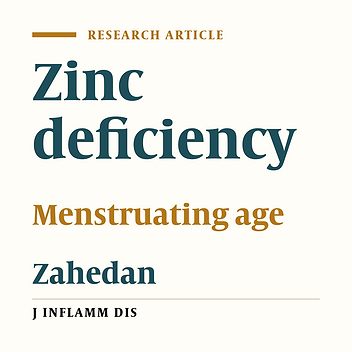 Assessment of Zinc status in school girls in Zahedan