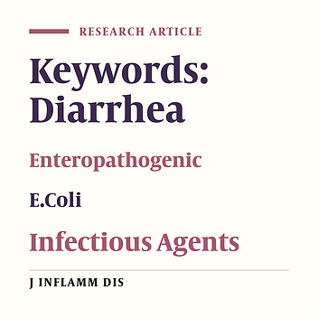 Prevalence of diarrhea caused by Enteropathogenic E.Coli in under one year old children