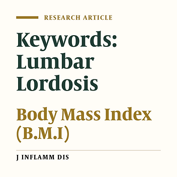 The effect of B.M.I on lumbar lordosis in 9 to 12 year old school- girls of Shiraz