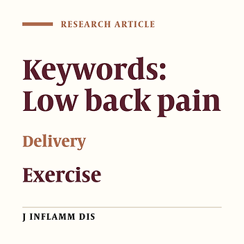 The relationship of low back pain with gravidae and delivery