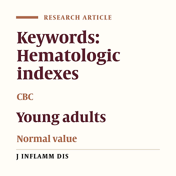 Evaluation of hematologic indexes in young adults