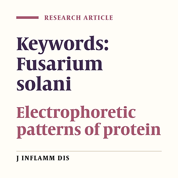 Analysis of electrophoretic patterns of extracted somatic proteins from Fusarium Solani