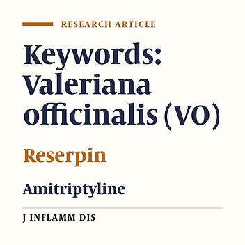 The effect of Valeriana Officinalis and Amitriptyline on Reserpinated rats