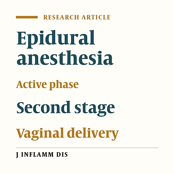 Progress of labor with epidural anesthesia in normal deliveries