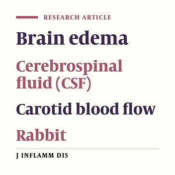 Cerebrospinal fluid osmolality and carotid blood flow in normal and brain edema conditions