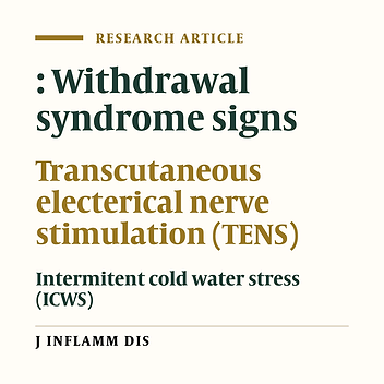 Effect of ICWS and TENS on reduction of withrawal syndrome signs in rat
