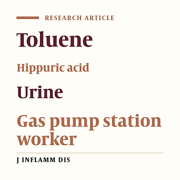 Biological evaluation of Hippuric Acid concentration from metabolite of Toluene in urine of gas stations workers
