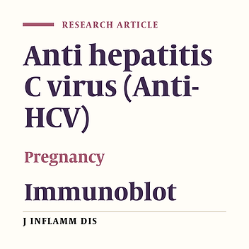 Prevalence of anti-HCV among pregnant women
