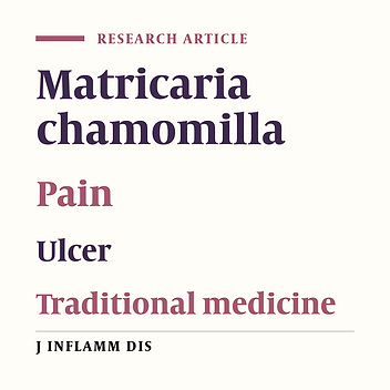 Evaluation of analgesic and ulcerogenic effect of Methanolic extract of Matricaria Chamomilla L