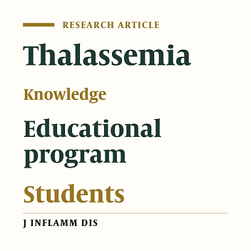 The effect of a Thalassemia educational program on students’ knowledge