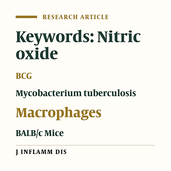 Nitric Oxide production following vaccination with killed mycobacterium Tuberculosis (H37Rv) and BCG