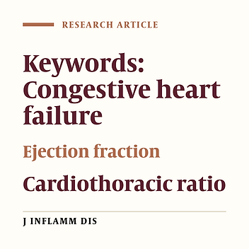 The relationship between cardiothoracic ratio of left ventricular ejection in congestive heart failure patients