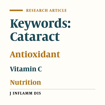 ‌Comparision of plasma vitamin C Level and nutritional behaviours in population with and without senile cataract