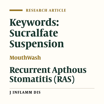 The effect of sucralfate suspension on recurrent aphthous stomatitis