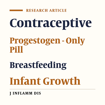 Effects of Progestogen - only contraceptives on breast feeding and infant growth