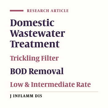 ‌Removal of biochemical oxygen demand from domestic wastewater with trickling filter in the scale of pilot plant