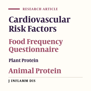 Relationship between the kind of protein intake and cardiovascular risk factors