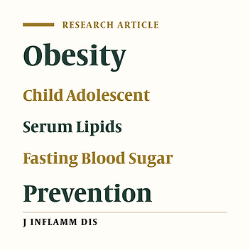 Survey of some metabolic disorders in obese children and adolescents