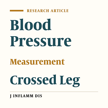 The effects of crossing legs on blood pressure
