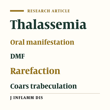 Evaluation of oralmanifestation and bonelesion in patient with major thalassemia (Qazvin, 1998-99)