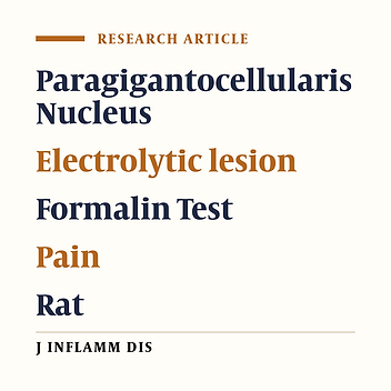 The effects of unilateral electrolytic lesion of dorsal and lateral subdivisions of paragigantocellularis nucleus on pain score in rats