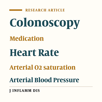 Change of arterial O2 saturation, heart rate, SBP and DBP during colonoscopy until splenic flexure