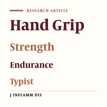 Grip strength and endurance of female typists in both dominant and non-dominant hands